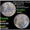 Image 1 : 1890-p Rainbow Toned Morgan Dollar $1 Grades Select+ Unc