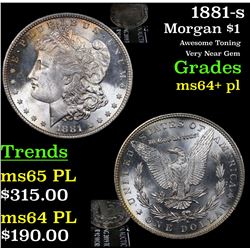 1881-s Morgan Dollar $1 Grades Choice Unc+ PL