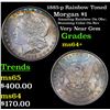 Image 1 : 1885-p Rainbow Toned Morgan Dollar $1 Grades Choice+ Unc