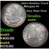 Image 1 : 1884-o Rainbow Toned Morgan Dollar $1 Grades Choice+ Unc