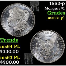 1882-p Morgan Dollar $1 Grades Select Unc+ PL