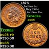 Image 1 : 1875 Indian Cent 1c Grades Choice AU/BU Slider