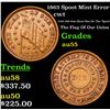 Image 1 : 1863 Spoot Mint Error Civil War Token 1c Grades Choice AU