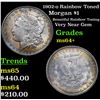 Image 1 : 1902-o Rainbow Toned Morgan Dollar $1 Grades Choice+ Unc