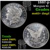Image 1 : 1887-p Morgan Dollar $1 Grades Select Unc+ DMPL