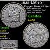 Image 1 : 1835 LM-10 Capped Bust Half Dime 1/2 10c Grades Choice AU