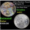 Image 1 : 1885-o Rainbow Toned Morgan Dollar $1 Grades Choice+ Unc