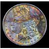 Image 2 : 1885-o Rainbow Toned Morgan Dollar $1 Grades Choice+ Unc