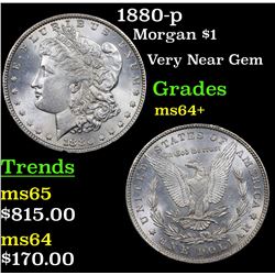 1880-p Morgan Dollar $1 Grades Choice+ Unc