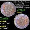 Image 1 : 1883-o Rainbow Toned Morgan Dollar $1 Grades GEM Unc