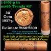 Image 1 : Uncirculated Lincoln cent 1c original shotgun roll, 1957-p