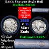 Image 1 : Buffalo Nickel Shotgun Roll in Old Bank Style  'Bell Telephone' Wrapper 1929& d Mint Ends
