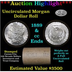 ***Auction Highlight*** 1889 & CC Uncirculated Morgan Dollar Shotgun Roll (fc)