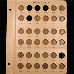 Near complete Lincoln cent page 1921-1934 31 coins