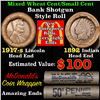Image 1 : Mixed small cents 1c orig shotgun roll, 1917-s Wheat Cent, 1892 Indian Cent other end