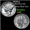 Image 1 : 1929-p Mercury Dime 10c Grades Choice AU/BU Slider