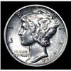 Image 2 : 1929-p Mercury Dime 10c Grades Choice AU/BU Slider
