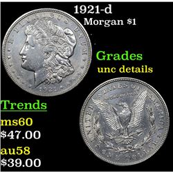 1921-d Morgan Dollar $1 Grades Unc Details