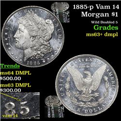 1885-p Morgan Dollar $1 Grades Select Unc+ DMPL