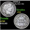 Image 1 : 1900-p Barber Dime 10c Grades vf++