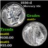 Image 1 : 1936-d Mercury Dime 10c Grades GEM+ Unc