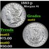 Image 1 : 1883-p Morgan Dollar $1 Grades Select Unc