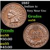 Image 1 : 1887 Indian Cent 1c Grades Choice AU/BU Slider