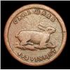 Image 3 : 1863 Indian Civil War Token 1c Grades vf+