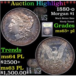 ***Auction Highlight*** 1880-o Morgan Dollar $1 Graded Select Unc+ PL By USCG (fc)