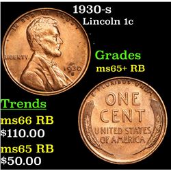 1930-s Lincoln Cent 1c Grades Gem+ Unc RB