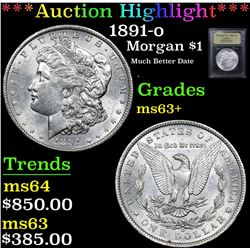 ***Auction Highlight*** 1891-o Morgan Dollar $1 Graded Select+ Unc By USCG (fc)