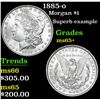 Image 1 : 1885-o Morgan Dollar $1 Grades GEM+ Unc