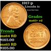 Image 1 : 1917-p Lincoln Cent 1c Grades Select+ Unc RD