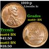 Image 1 : 1919-p Lincoln Cent 1c Grades Select+ Unc BN