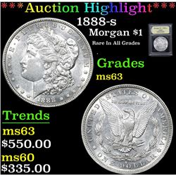 ***Auction Highlight*** 1888-s/s Morgan Dollar $1 Graded Select Unc By USCG (fc)