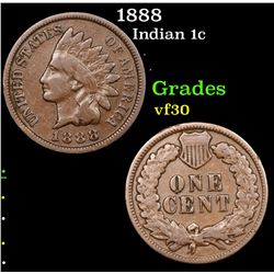 1888 Indian Cent 1c Grades vf++