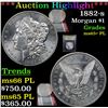 Image 1 : ***Auction Highlight*** 1882-s Morgan Dollar $1 Graded GEM+ PL By USCG (fc)