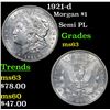 Image 1 : 1921-d Morgan Dollar $1 Grades Select Unc