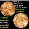 Image 1 : 1972-p FS-103 DDO Lincoln Cent 1c Grades Choice Unc RD