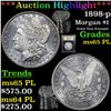 Image 1 : ***Auction Highlight*** 1898-p Morgan Dollar $1 Graded GEM Unc PL By USCG (fc)