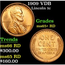 1909 VDB Lincoln Cent 1c Grades Gem+ Unc RD