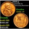 Image 1 : 1910-p Lincoln Cent 1c Grades Choice+ Unc RD