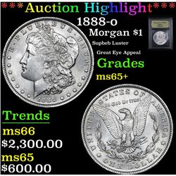 ***Auction Highlight*** 1888-o Morgan Dollar $1 Graded GEM+ Unc By USCG (fc)