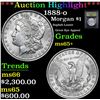 Image 1 : ***Auction Highlight*** 1888-o Morgan Dollar $1 Graded GEM+ Unc By USCG (fc)