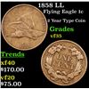 Image 1 : 1858 LL Flying Eagle Cent 1c Grades vf++