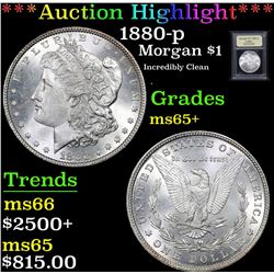 ***Auction Highlight*** 1880-p Morgan Dollar $1 Graded GEM Unc By USCG (fc)