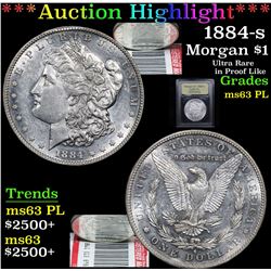 ***Auction Highlight*** 1884-s Morgan Dollar $1 Graded Select Unc PL By USCG (fc)