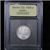 Image 4 : ***Auction Highlight*** 1908-p Barber Quarter 25c Graded Choice+ Unc By USCG (fc)