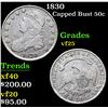 Image 1 : 1830 Capped Bust Half Dollar 50c Grades vf+