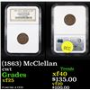 Image 1 : NGC (1863) McClellan Civil War Token 1c Graded vf25 By NGC